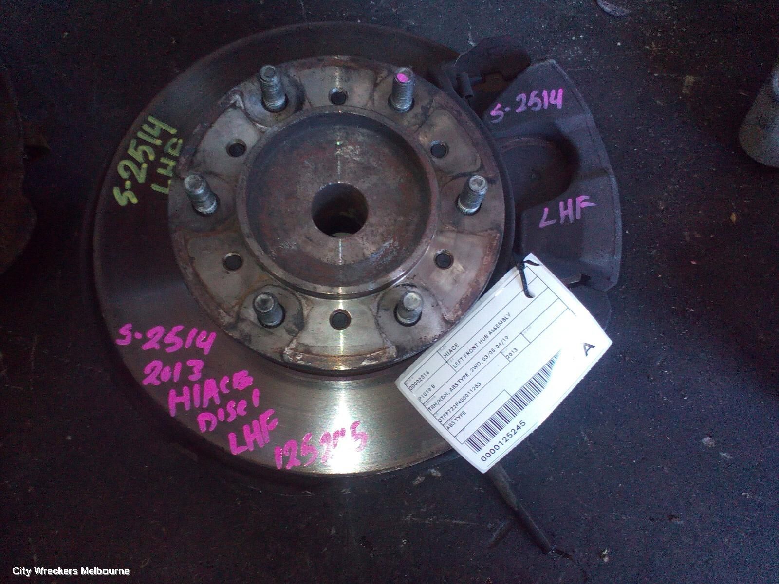 TOYOTA HIACE 2013 Left Front Hub Assembly