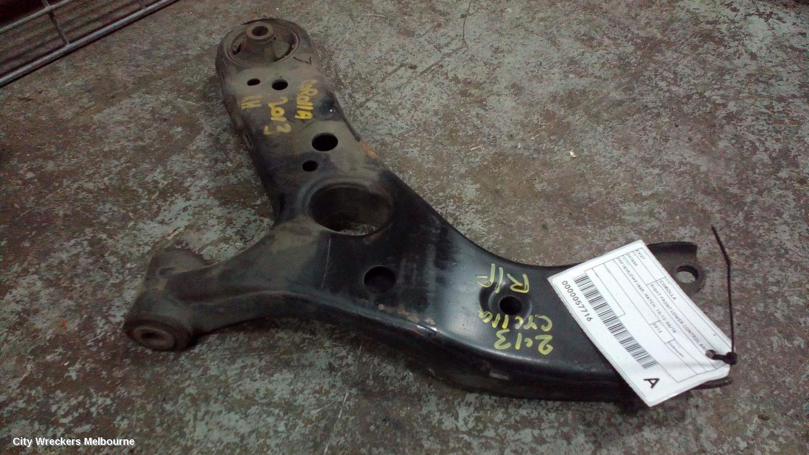 TOYOTA COROLLA 2013 Right Front Lower Control Arm