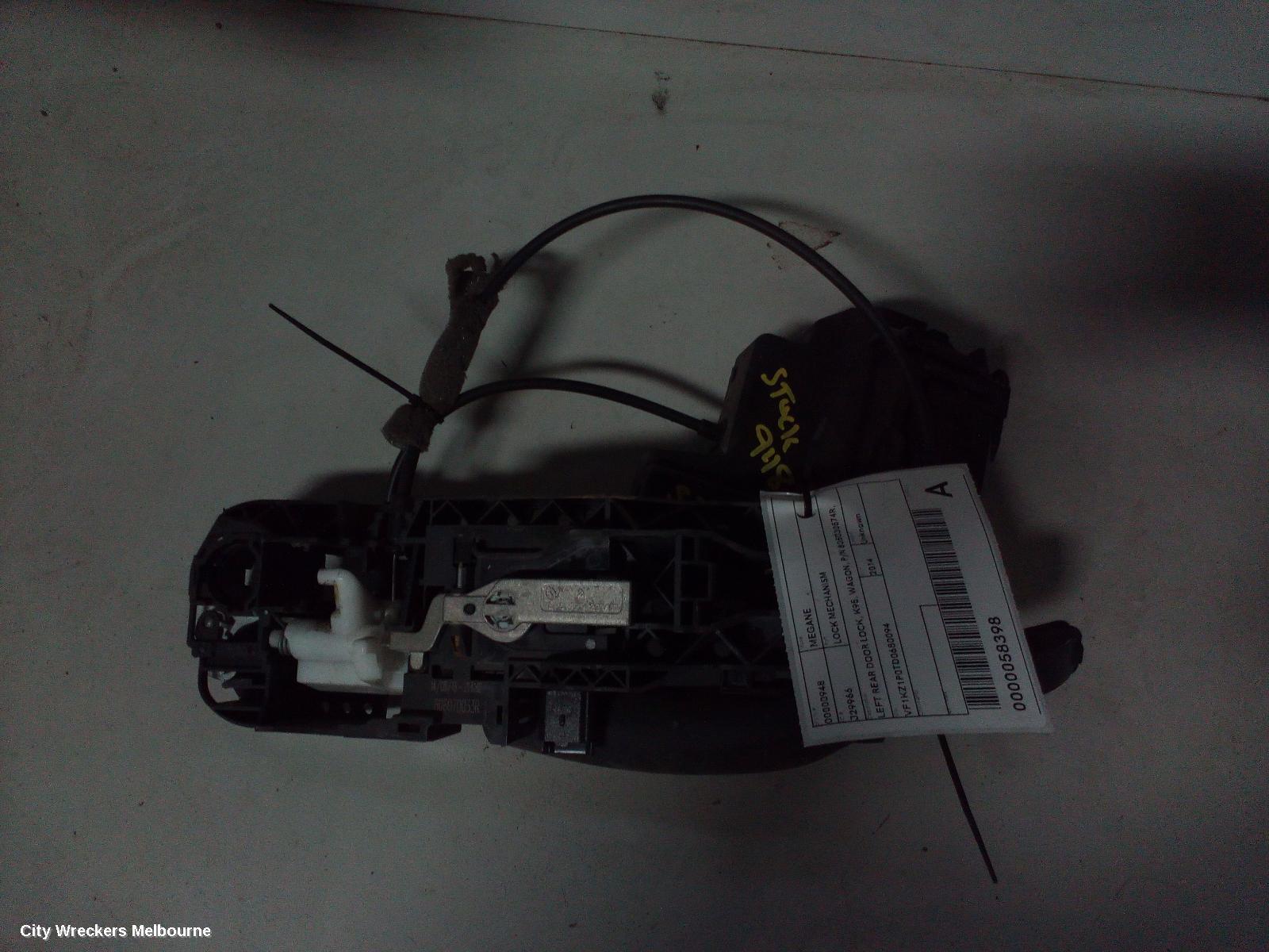 RENAULT MEGANE 2014 Door/Boot/Gate Lock