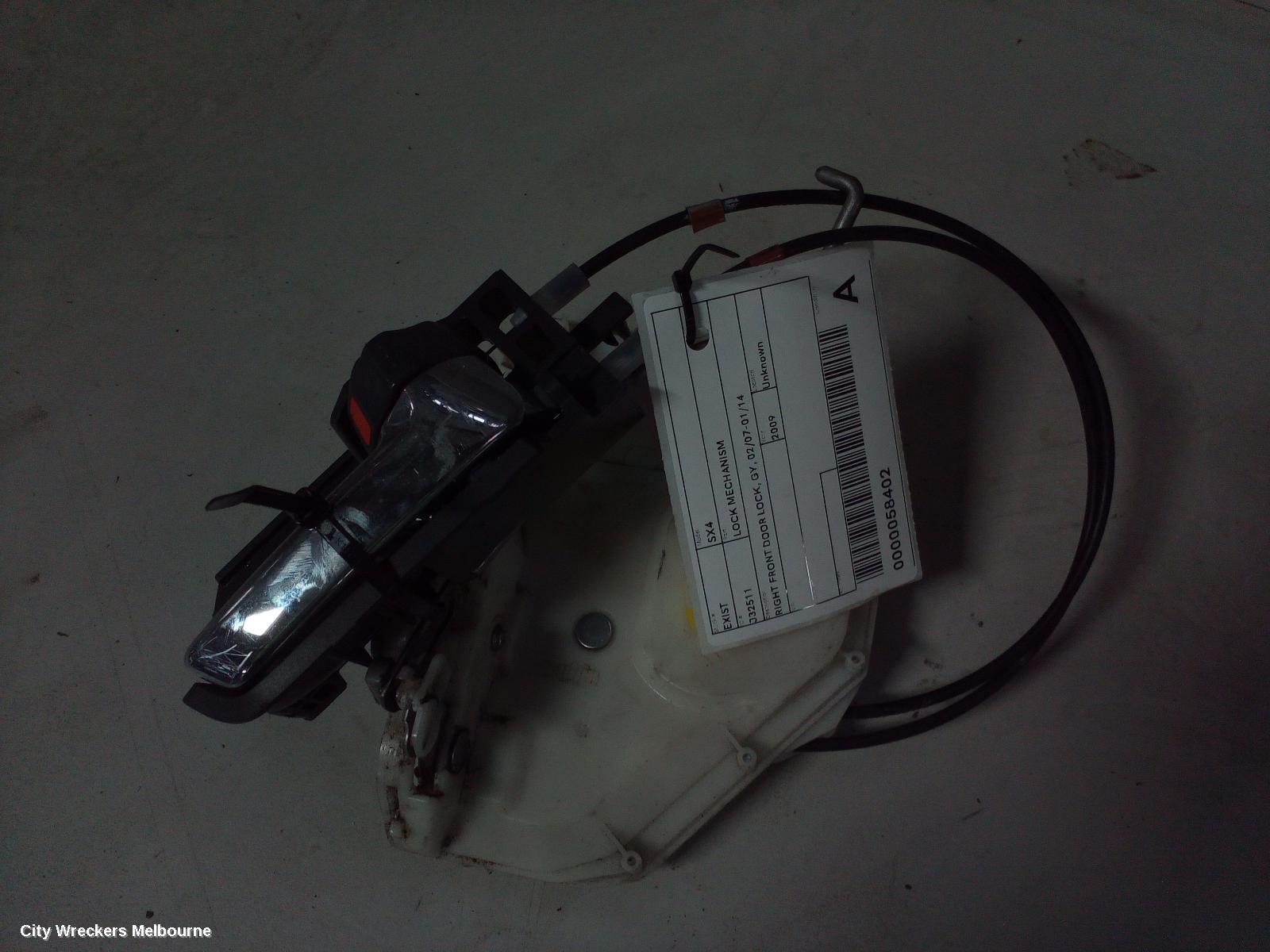 SUZUKI SX4 2009 Door/Boot/Gate Lock