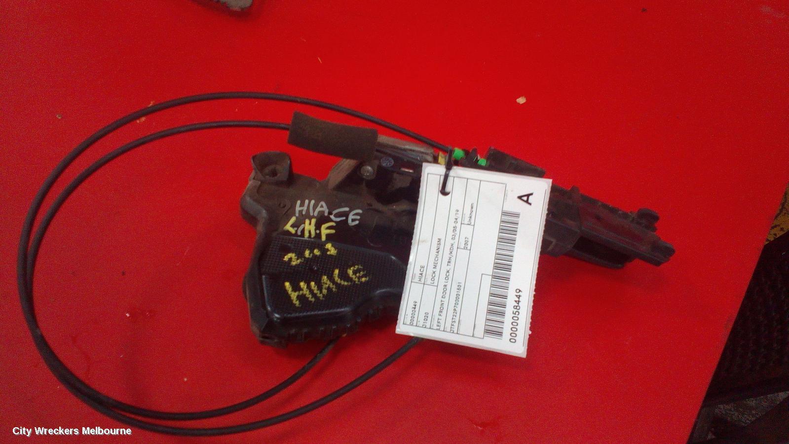 TOYOTA HIACE 2007 Door/Boot/Gate Lock