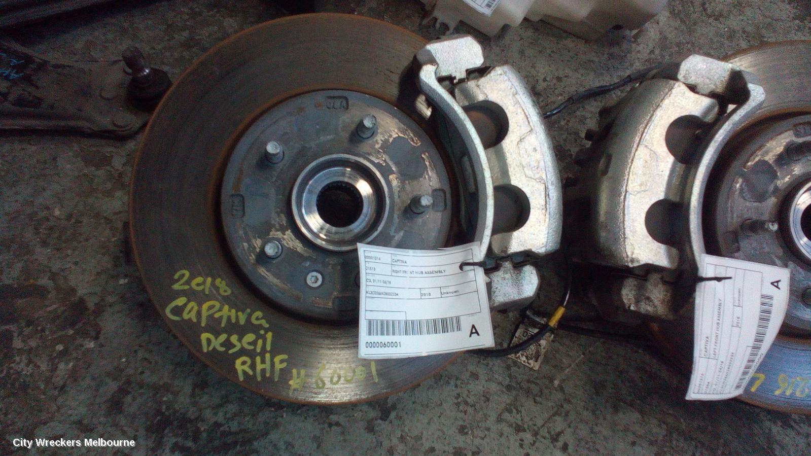 HOLDEN CAPTIVA 2018 Right Front Hub Assembly