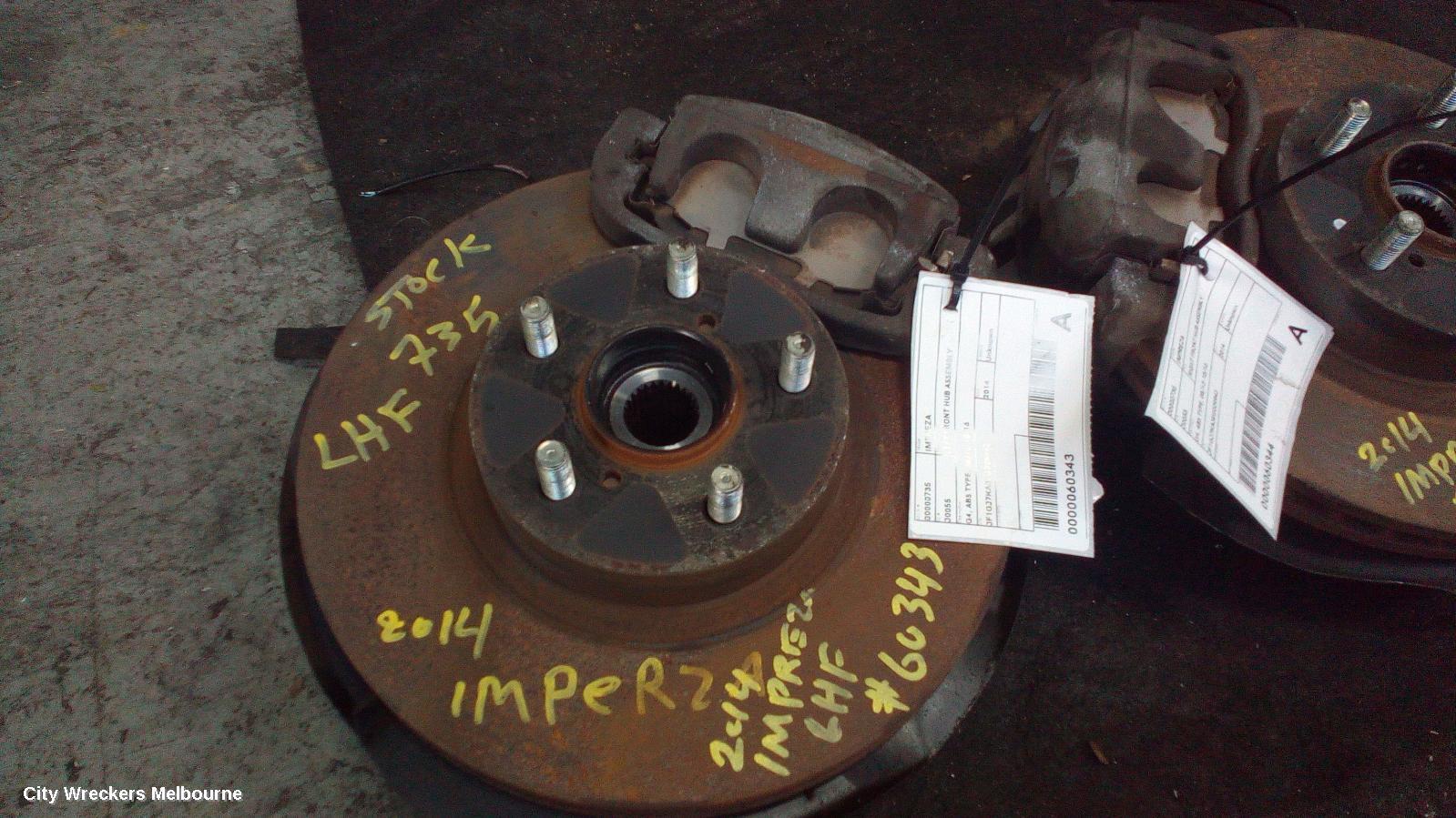 SUBARU IMPREZA 2014 Left Front Hub Assembly