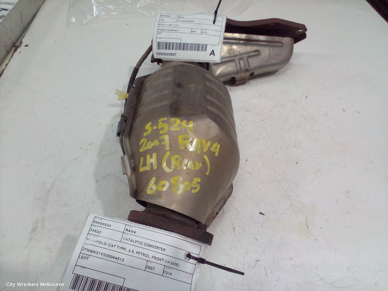 TOYOTA RAV4 2007 Catalytic Converter