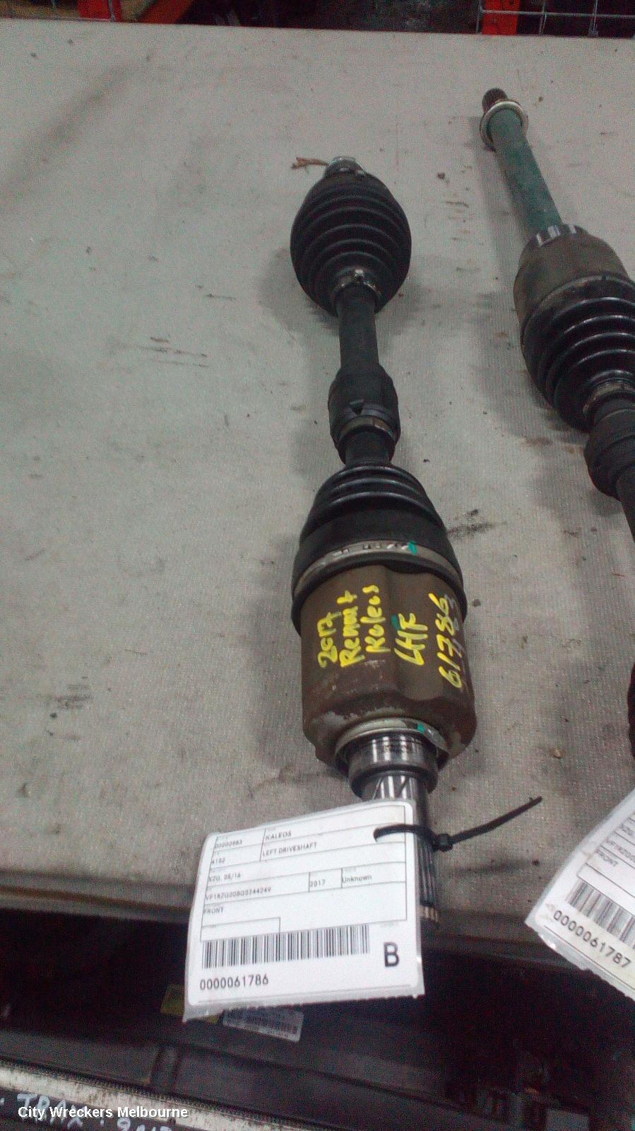 RENAULT KALEOS 2017 Left Driveshaft