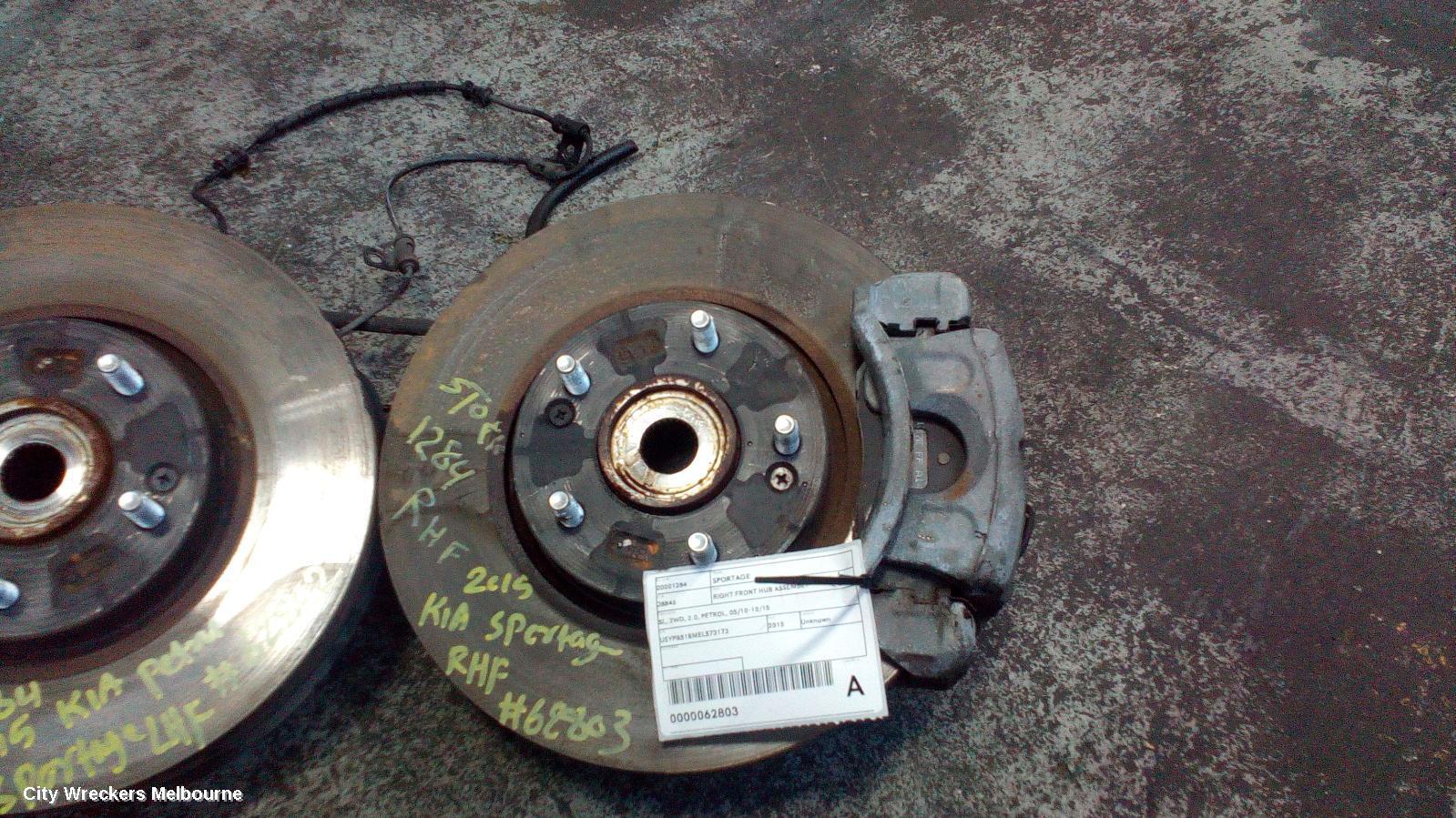 KIA SPORTAGE 2015 Right Front Hub Assembly