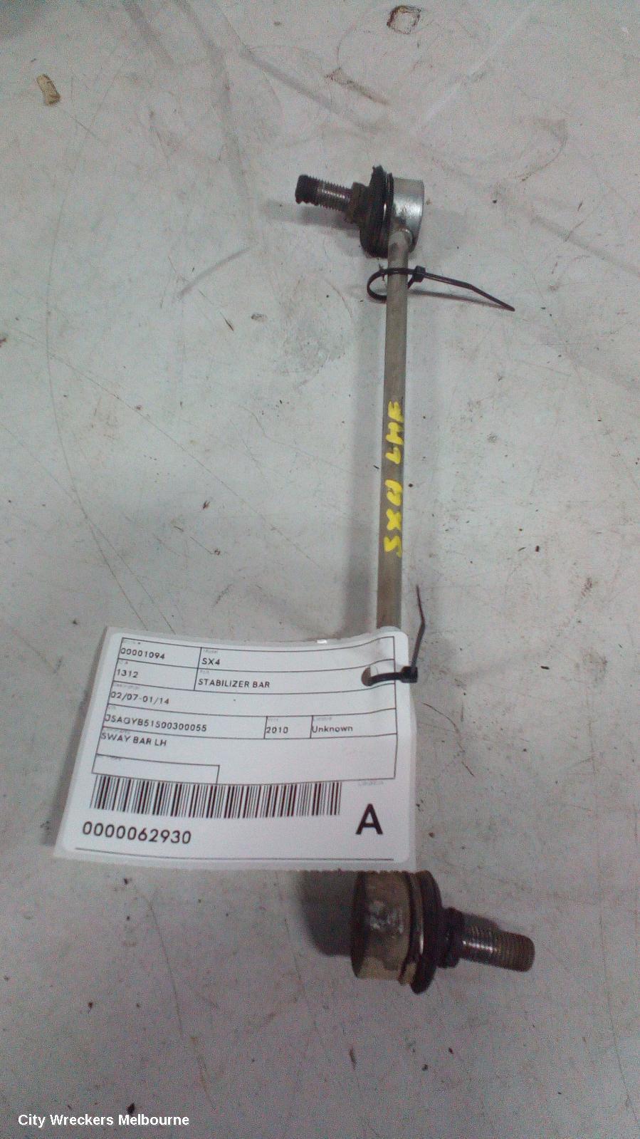 SUZUKI SX4 2010 Stabiliser Bar