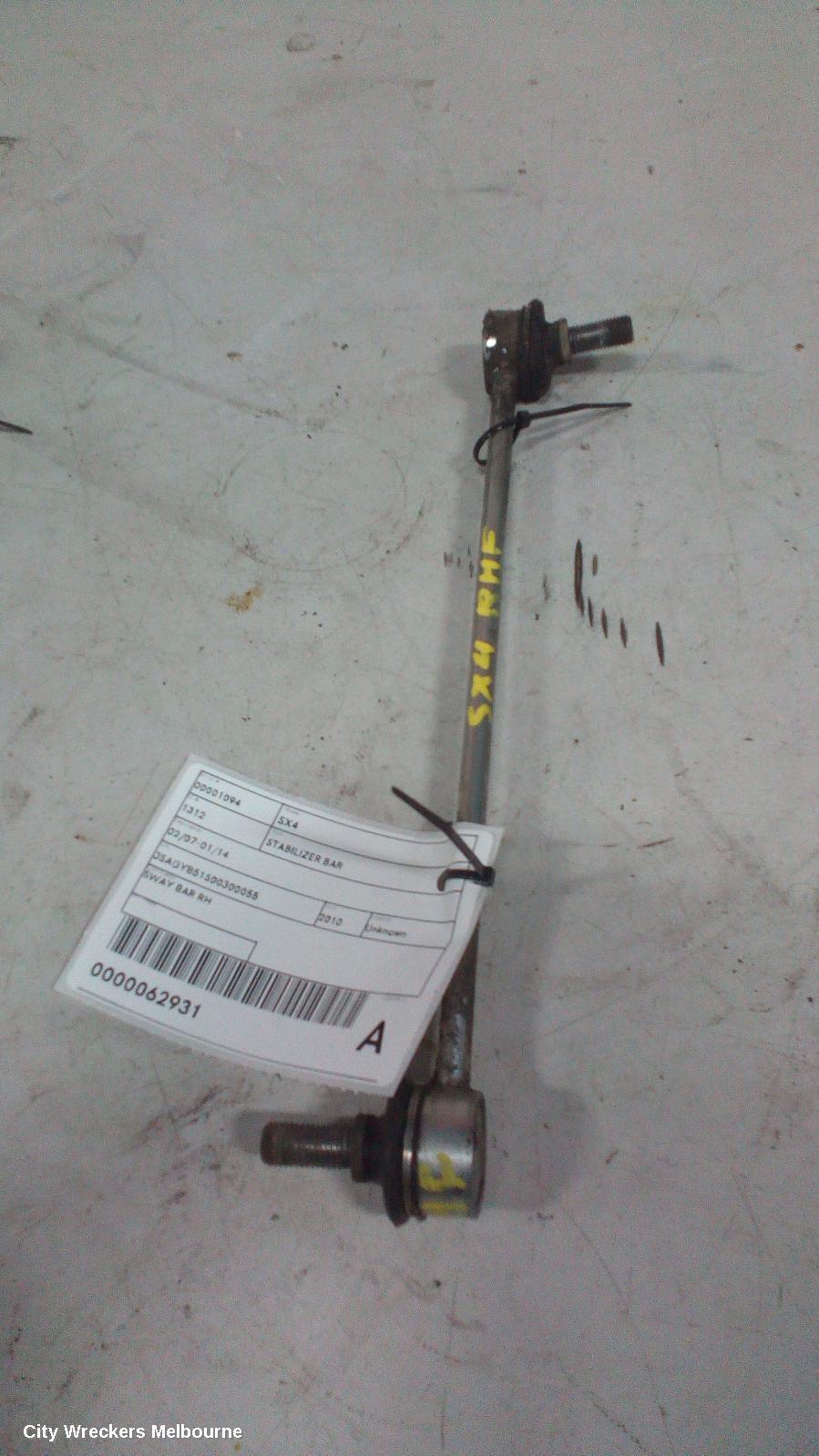 SUZUKI SX4 2010 Stabiliser Bar