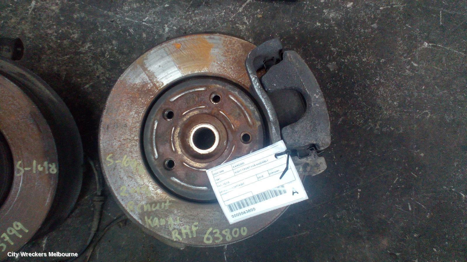 RENAULT KANGOO 2018 Right Front Hub Assembly