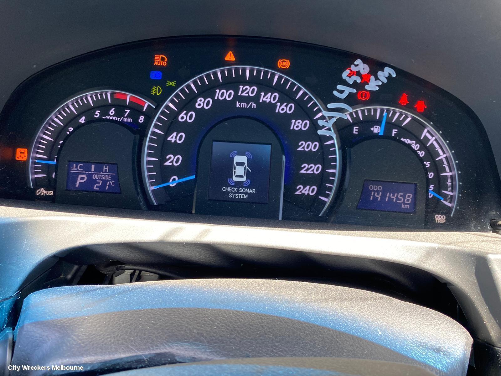 TOYOTA AURION 2013 Instrument Cluster