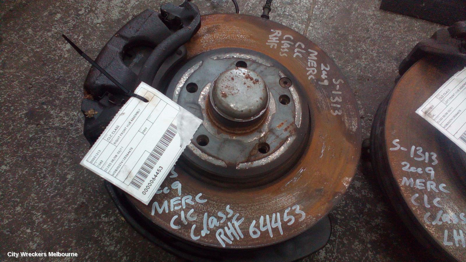 MERCEDES CLC CLASS 2009 Right Front Hub Assembly