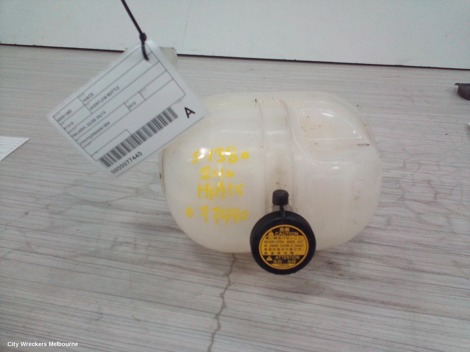 TOYOTA HIACE 2010 Overflow Bottle