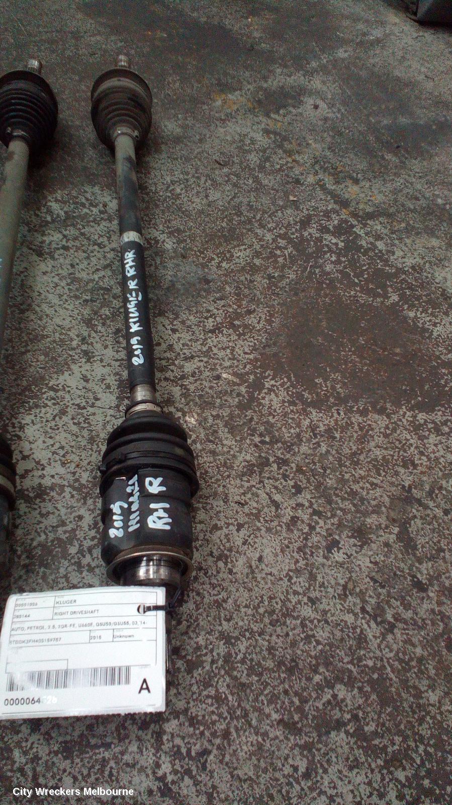 TOYOTA KLUGER 2015 Right Driveshaft