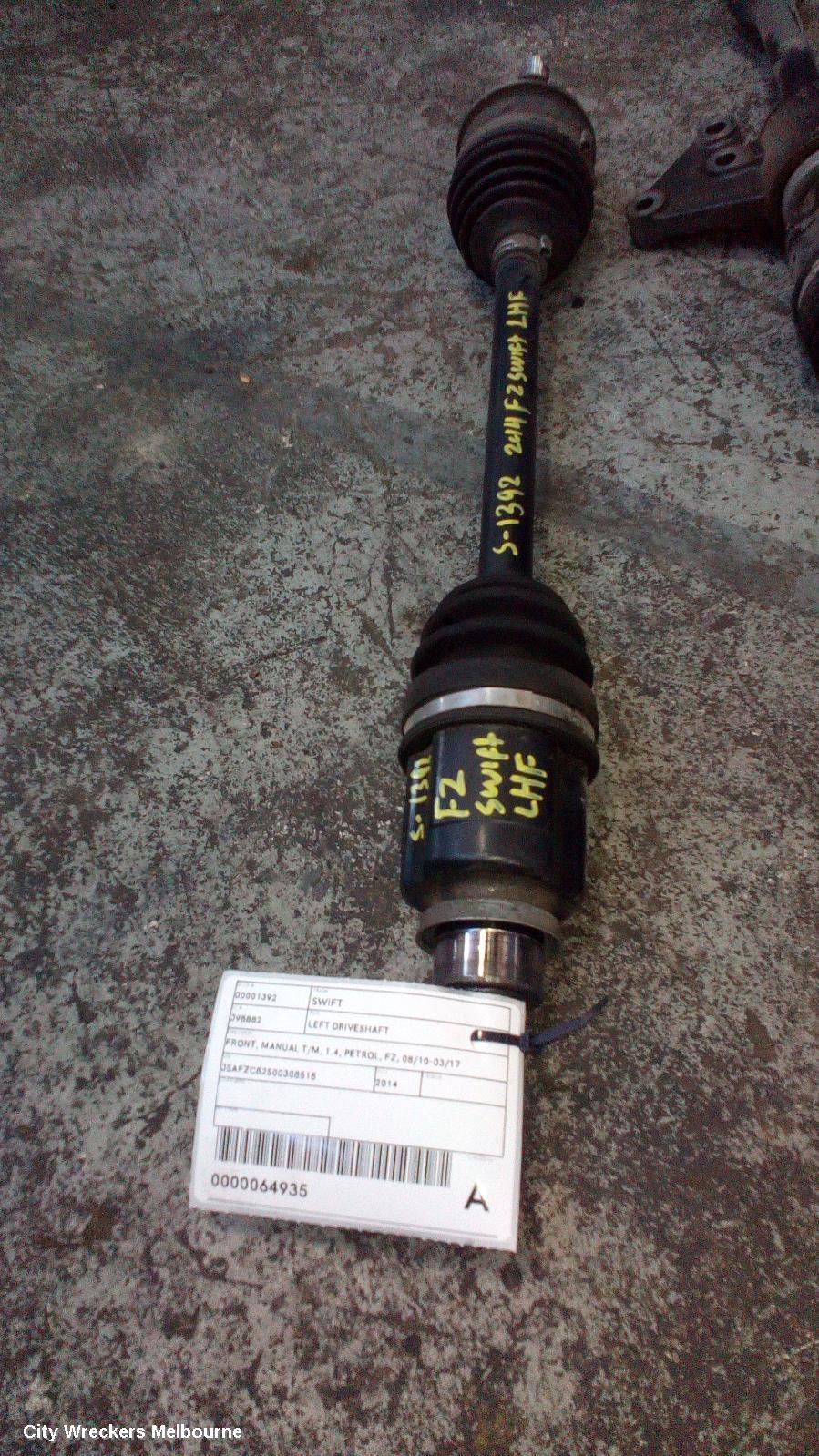 SUZUKI SWIFT 2014 Left Driveshaft