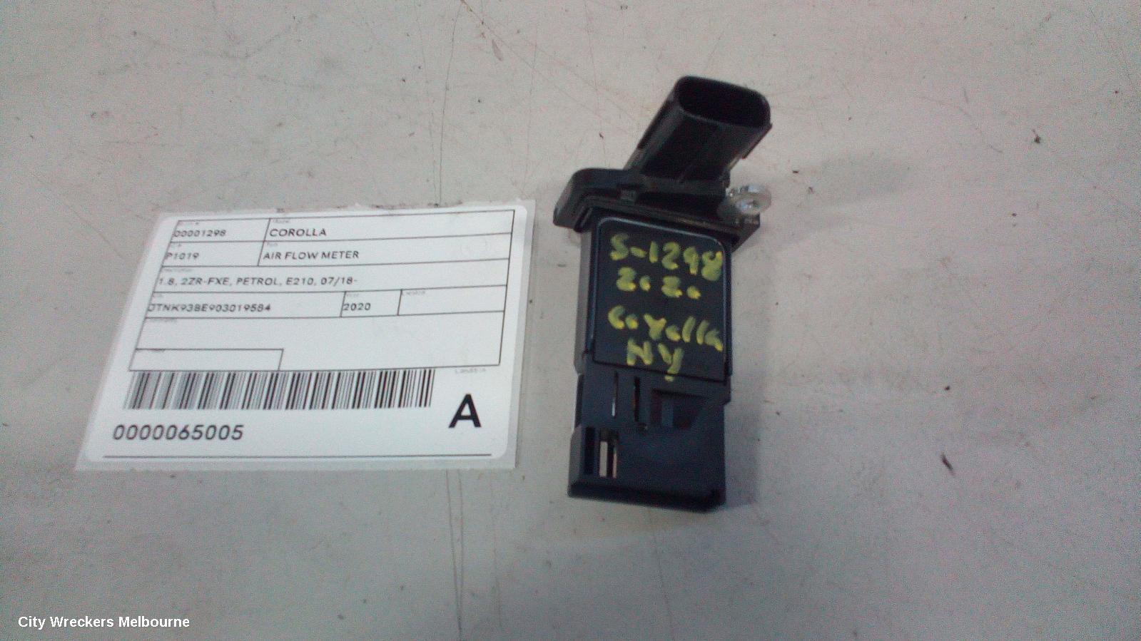 TOYOTA COROLLA 2020 Air Flow Meter