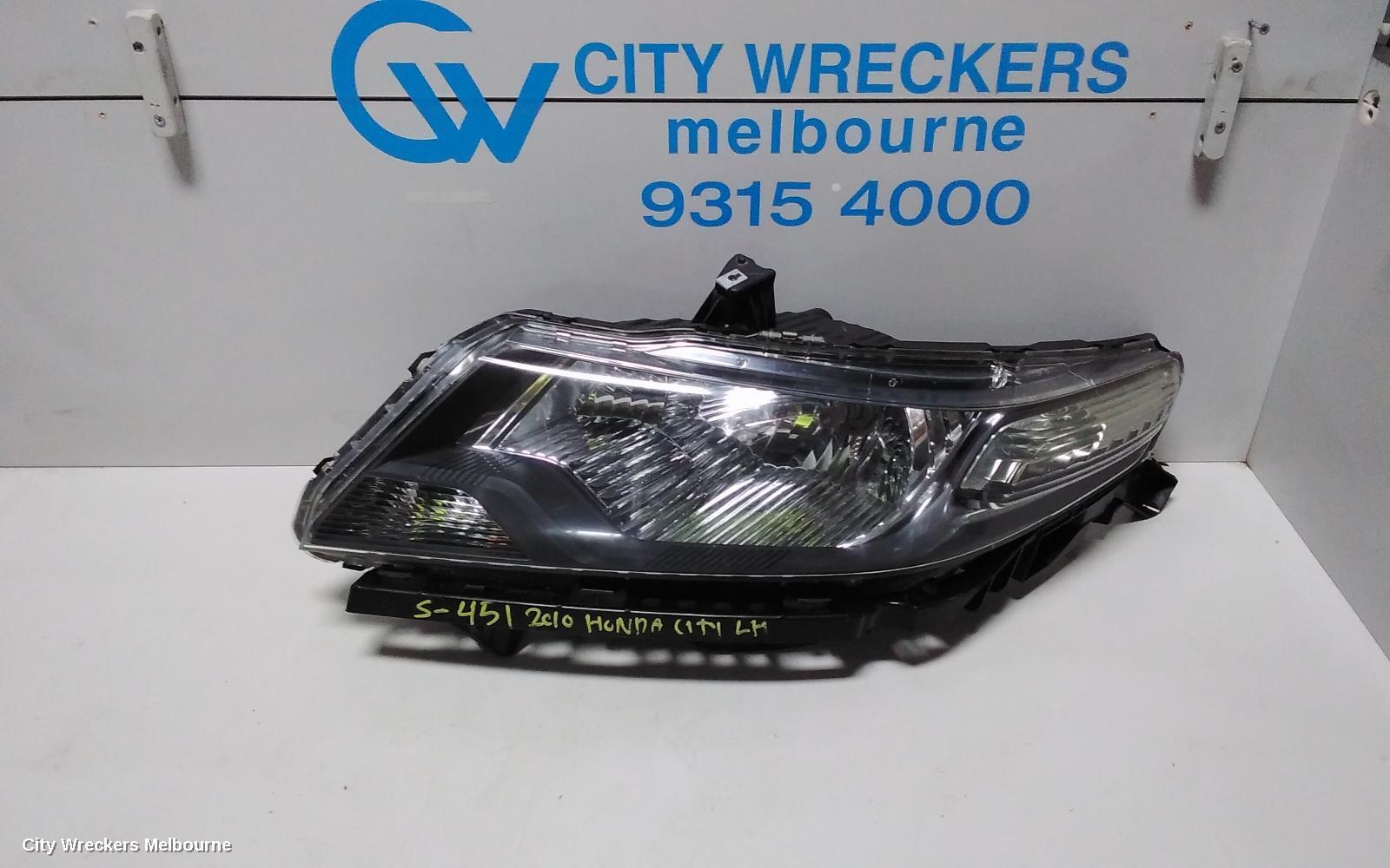 HONDA CITY 2010 Left Headlamp