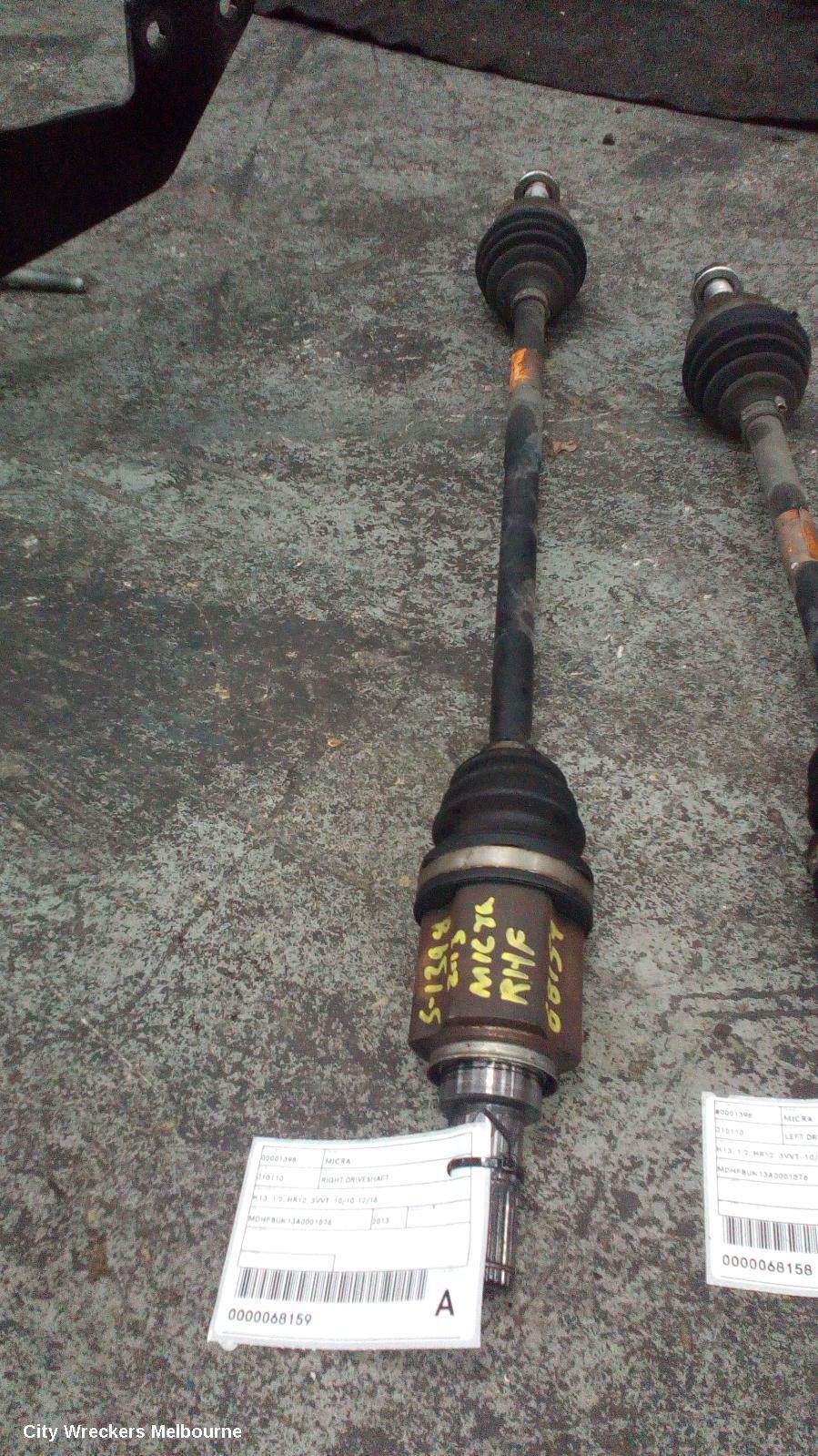 NISSAN MICRA 2013 Right Driveshaft