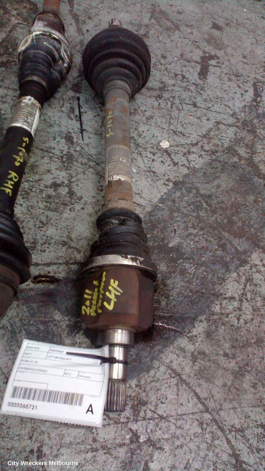 PEUGEOT PARTNER 2012 Left Driveshaft