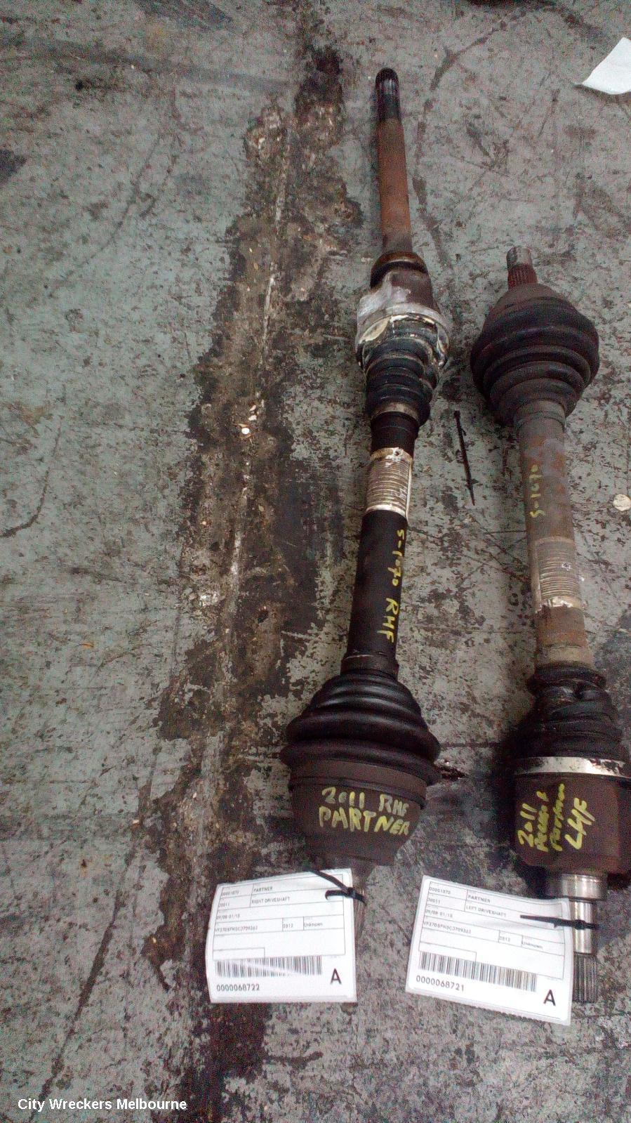 PEUGEOT PARTNER 2012 Right Driveshaft