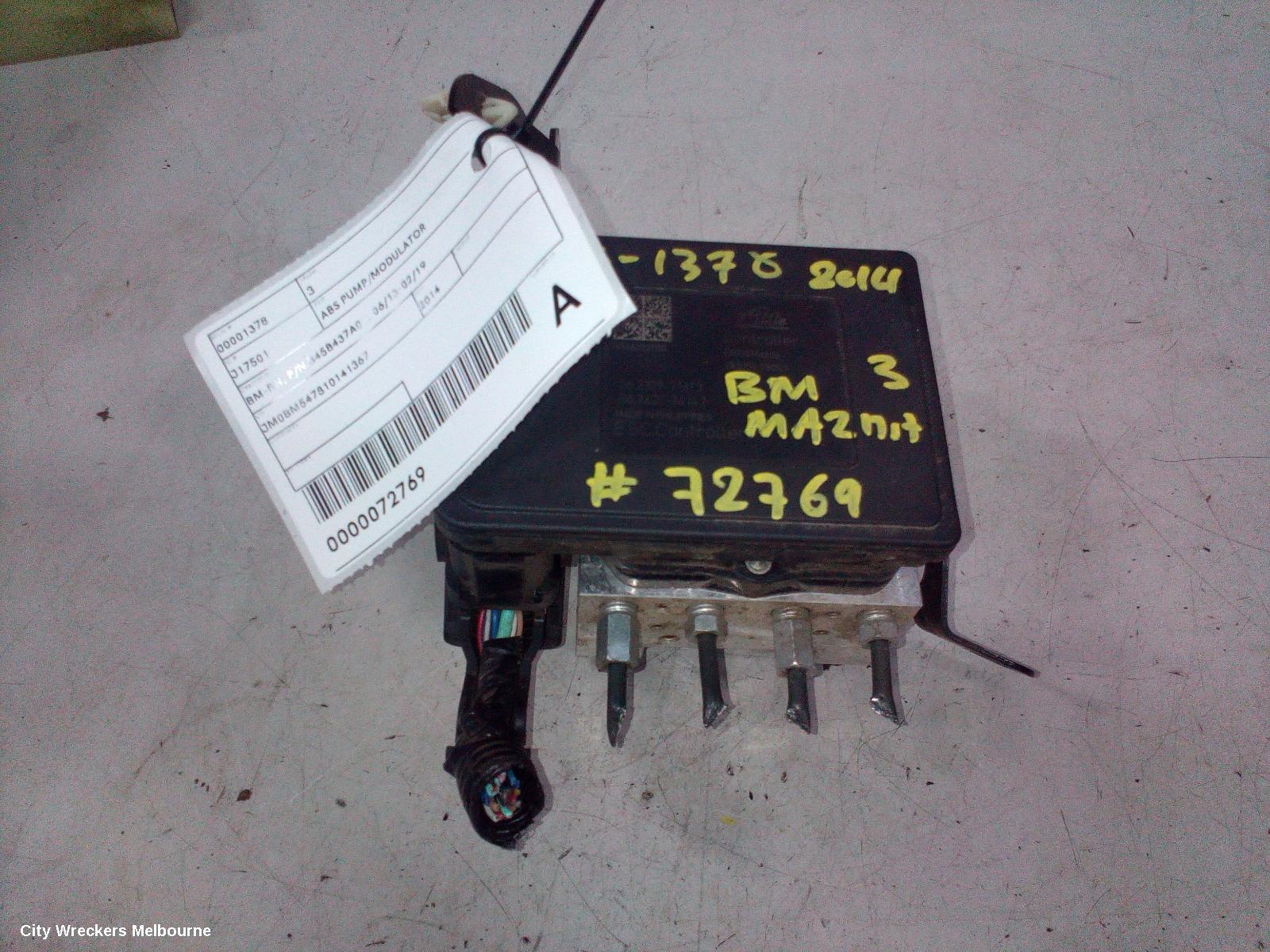 MAZDA 3 2014 Abs Pump/Modulator