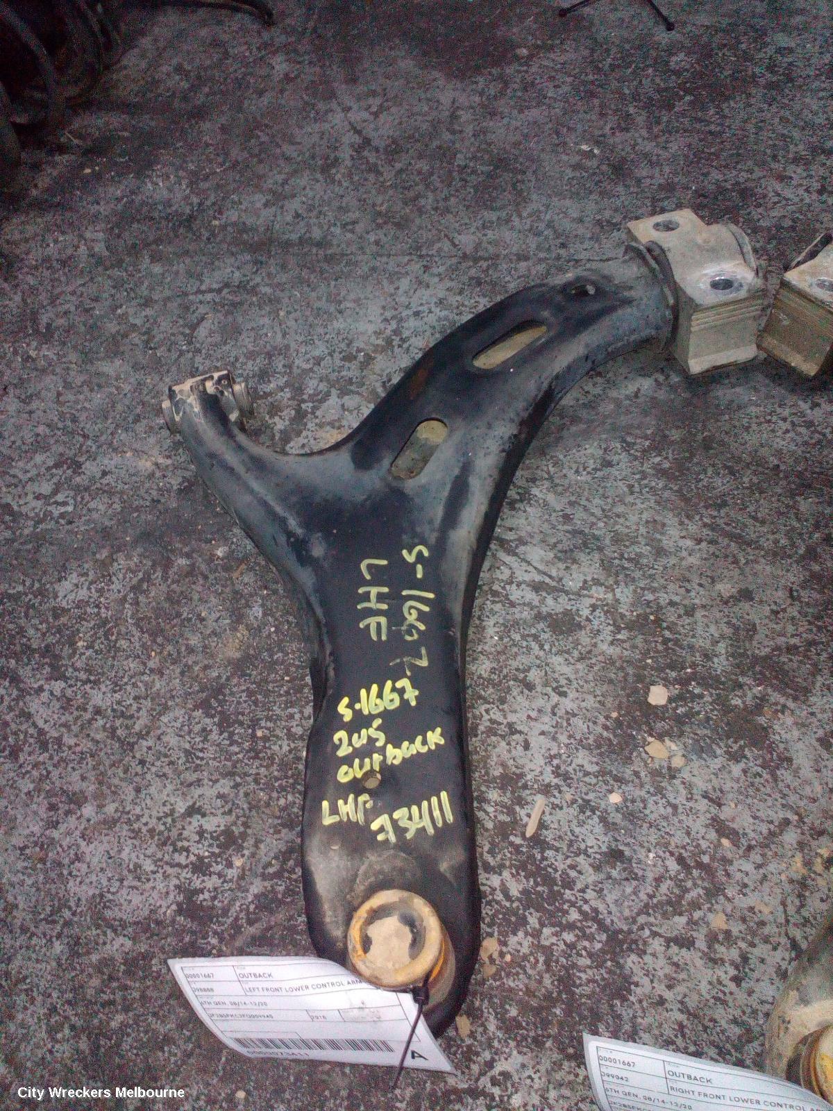 SUBARU OUTBACK 2015 Left Front Lower Control Arm