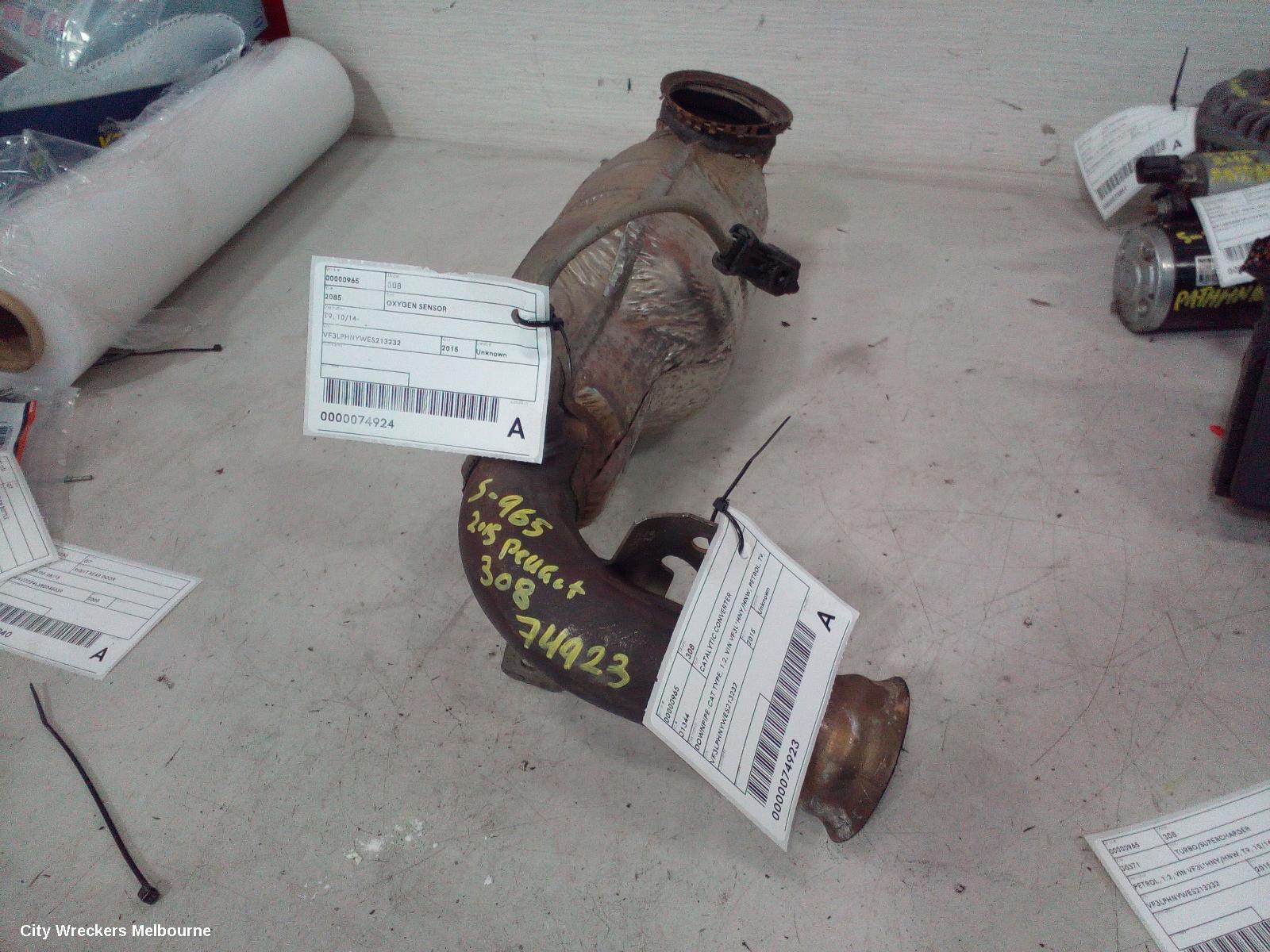 PEUGEOT 308 2015 Catalytic Converter