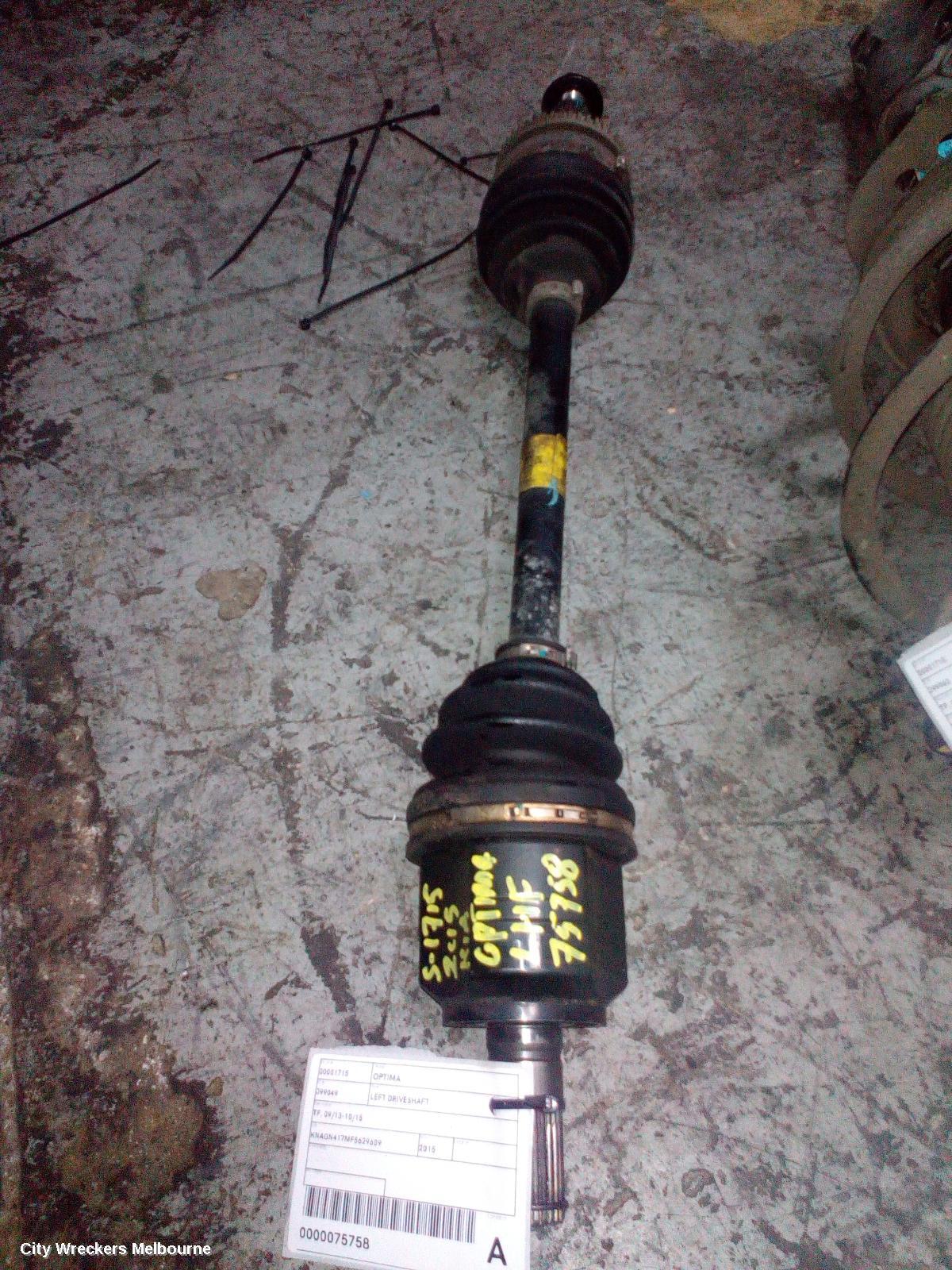 KIA OPTIMA 2015 Left Driveshaft