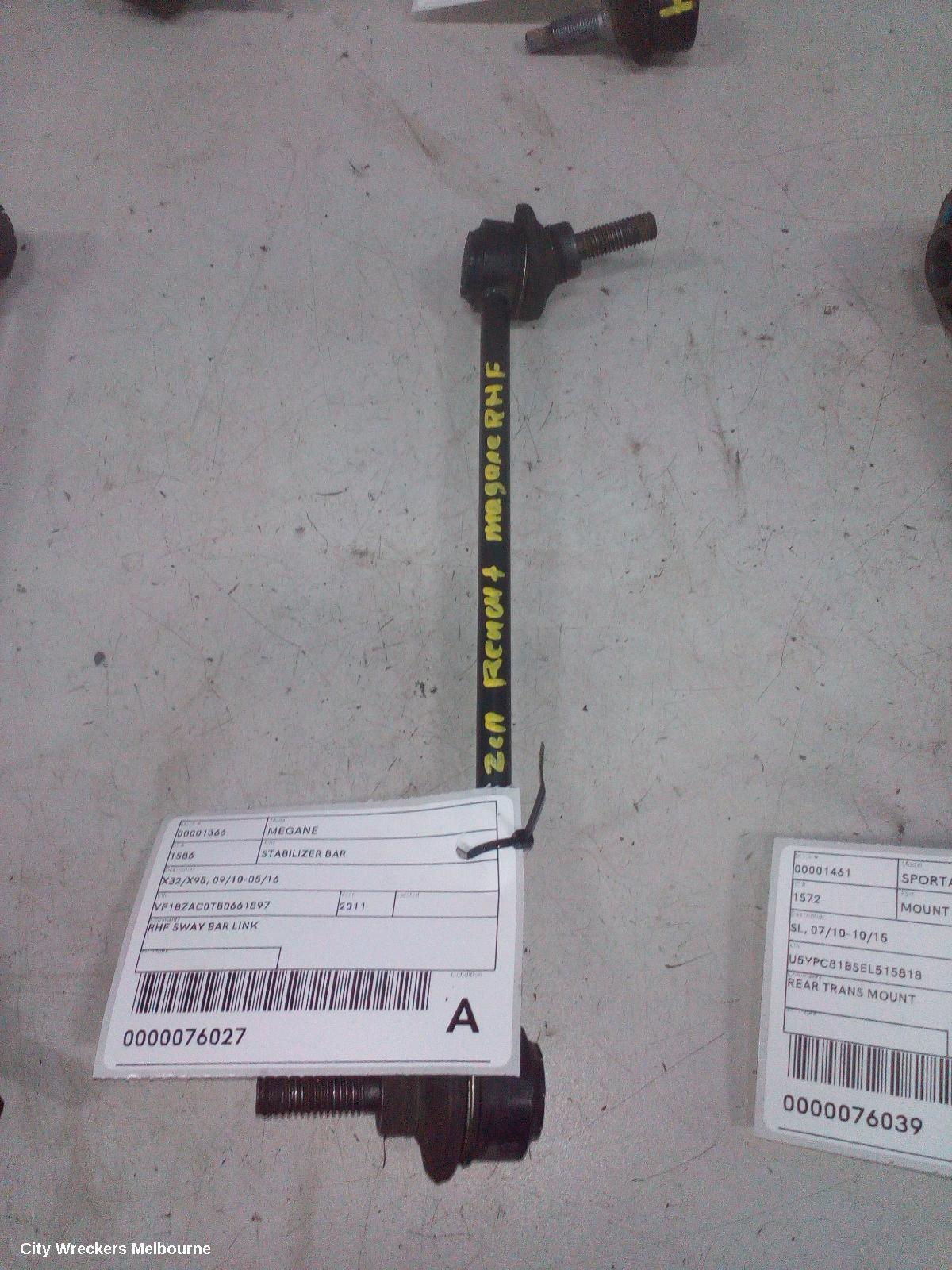 RENAULT MEGANE 2011 Stabiliser Bar