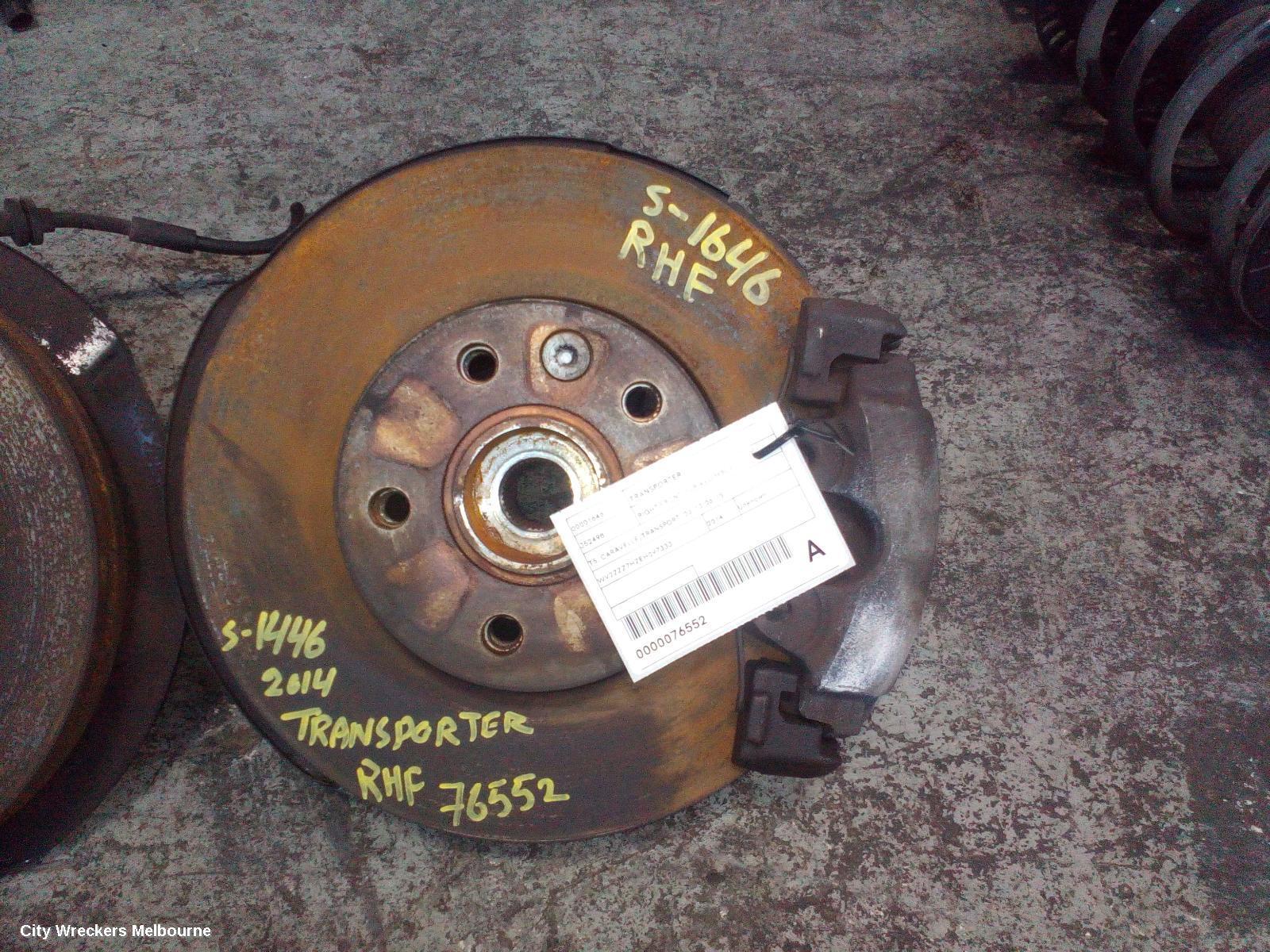 VOLKSWAGEN TRANSPORTER 2014 Right Front Hub Assembly