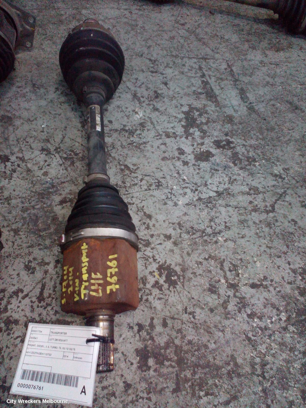 VOLKSWAGEN TRANSPORTER 2014 Left Driveshaft