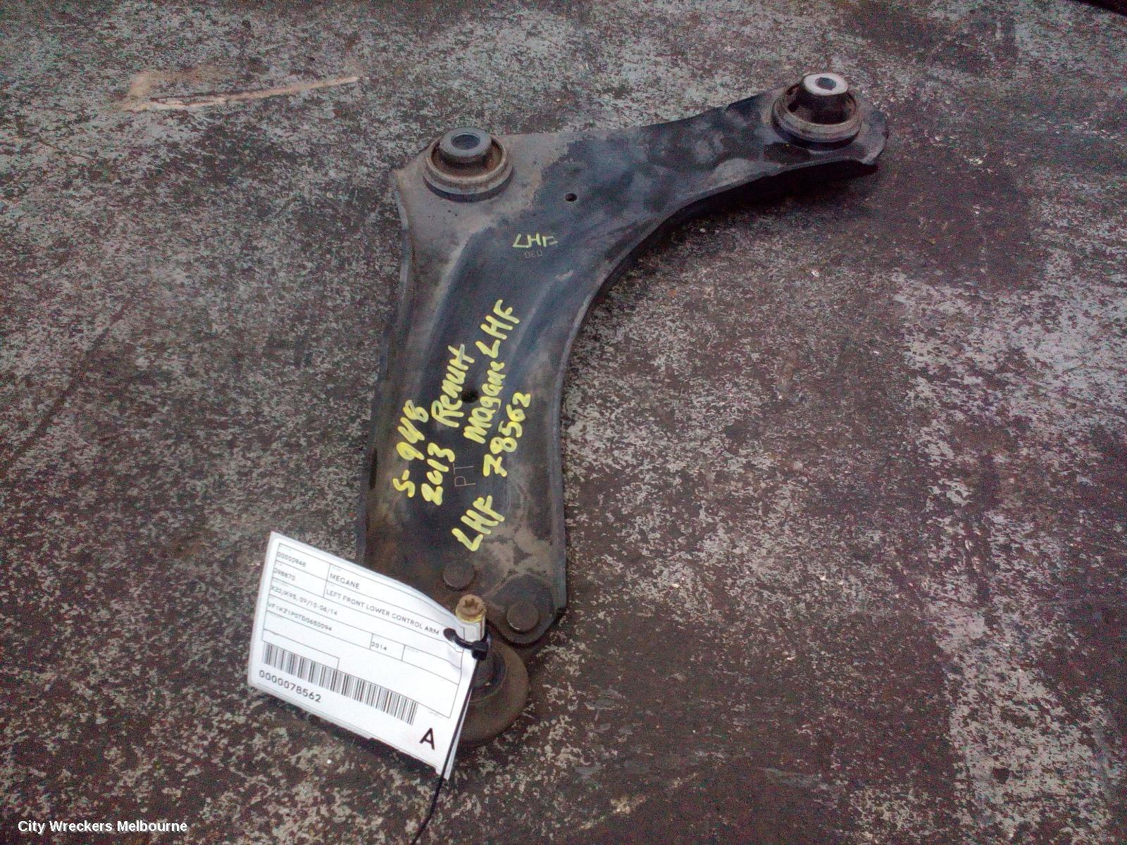 RENAULT MEGANE 2014 Left Front Lower Control Arm