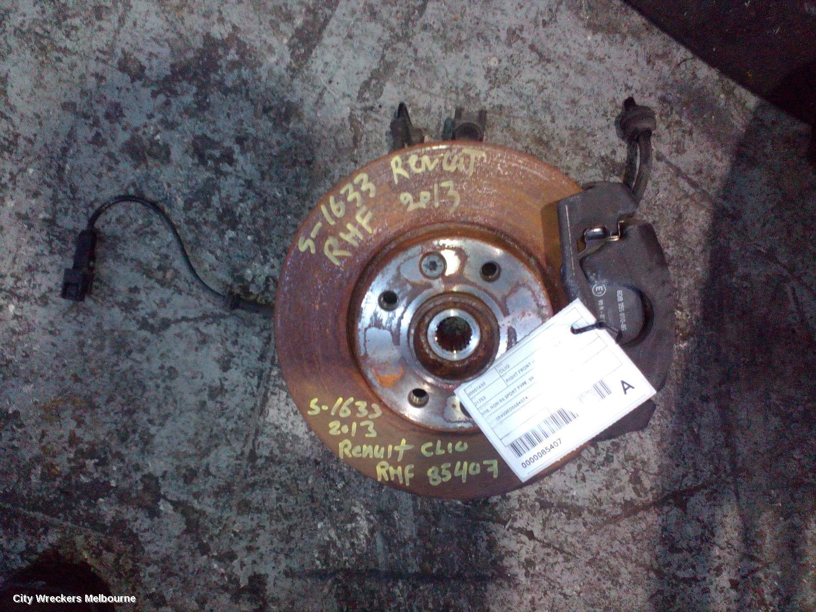 RENAULT CLIO 2013 Right Front Hub Assembly