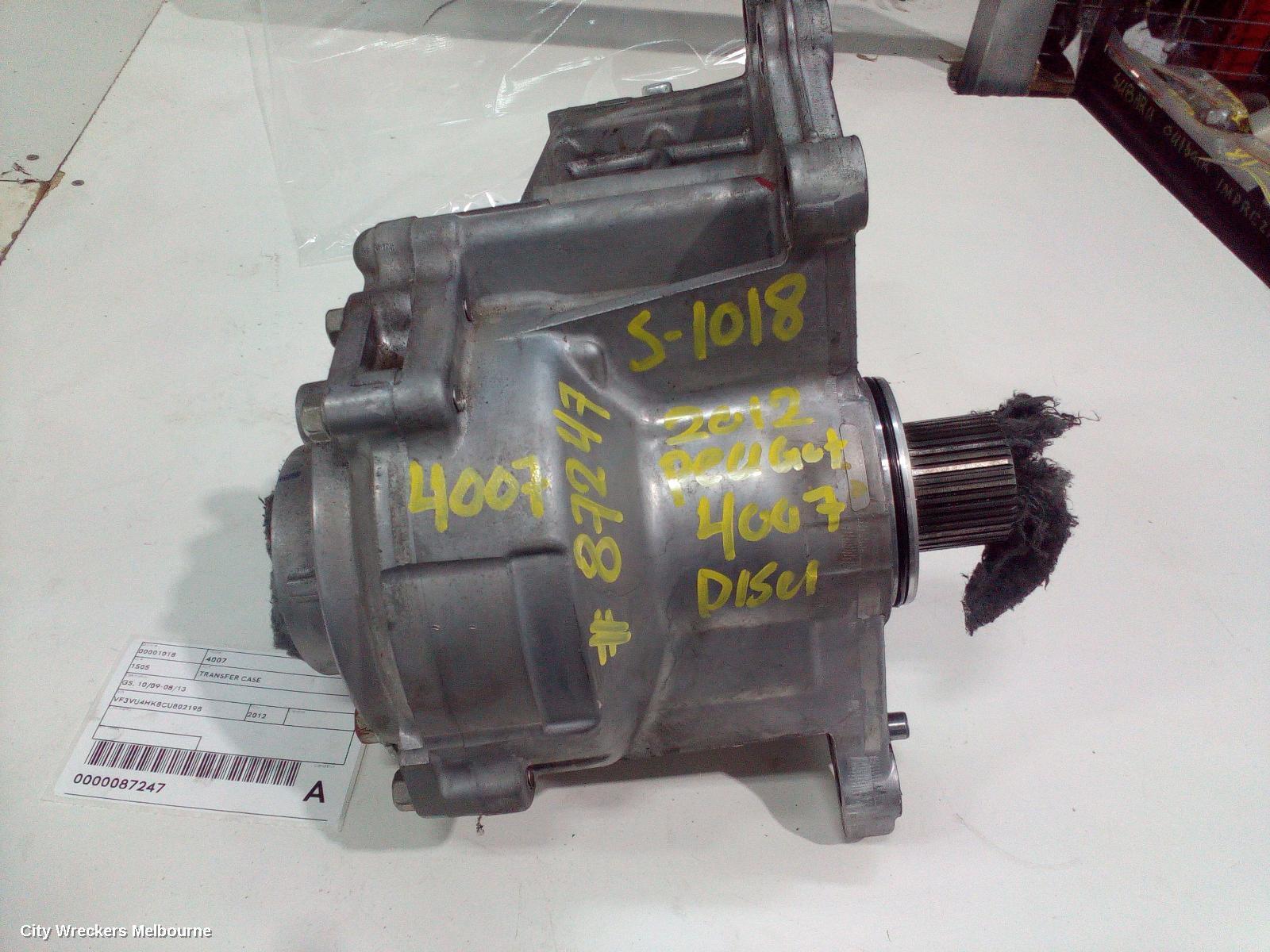 PEUGEOT 4007 2012 Transfer Case