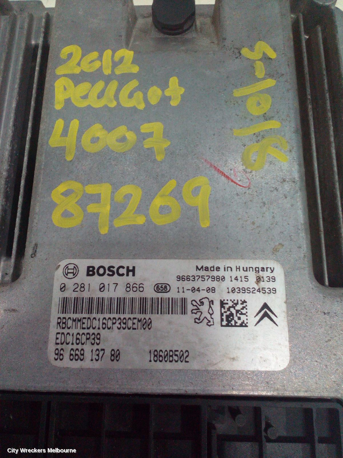 PEUGEOT 4007 2012 Ecu