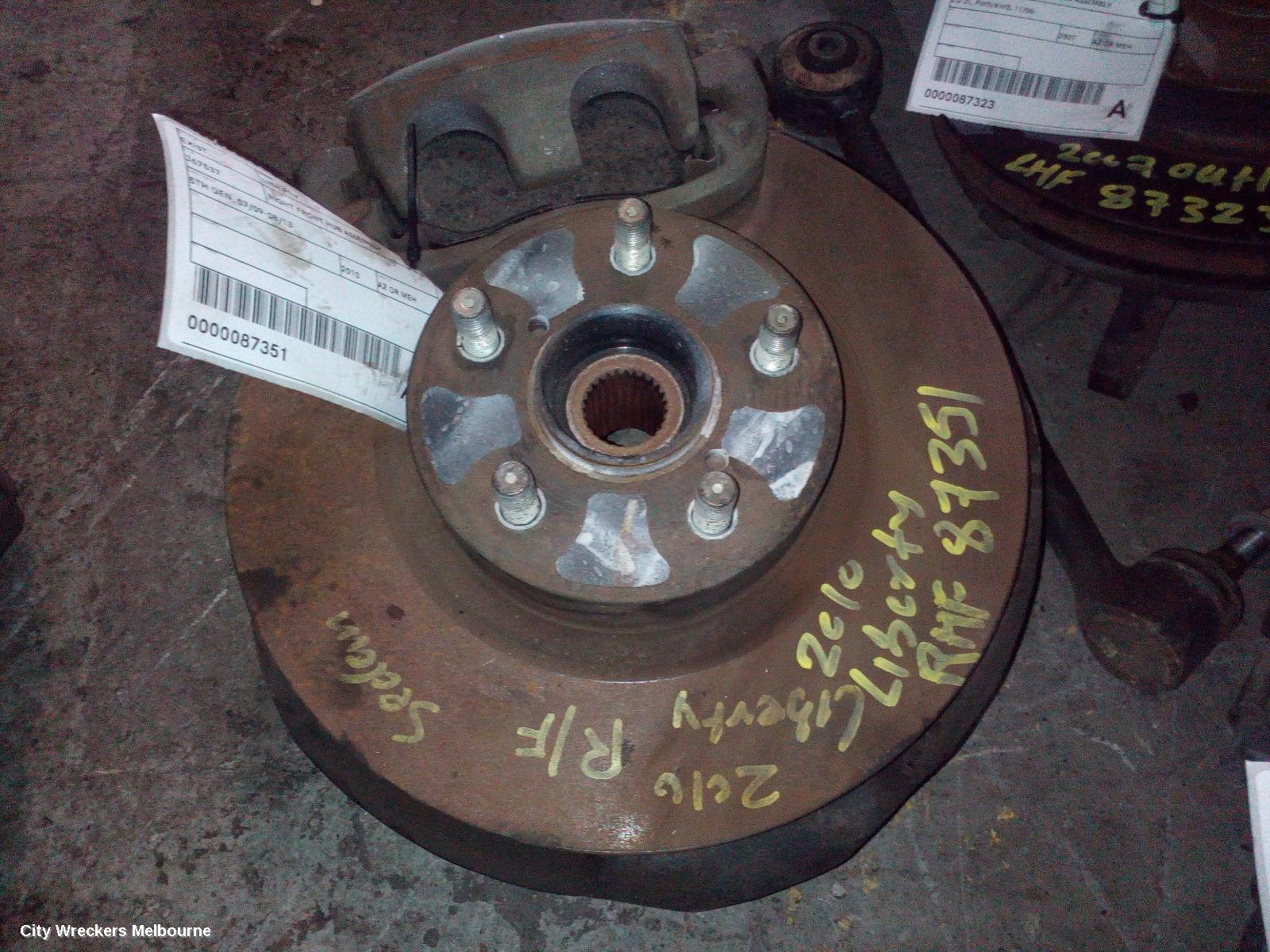 SUBARU LIBERTY 2010 Right Front Hub Assembly