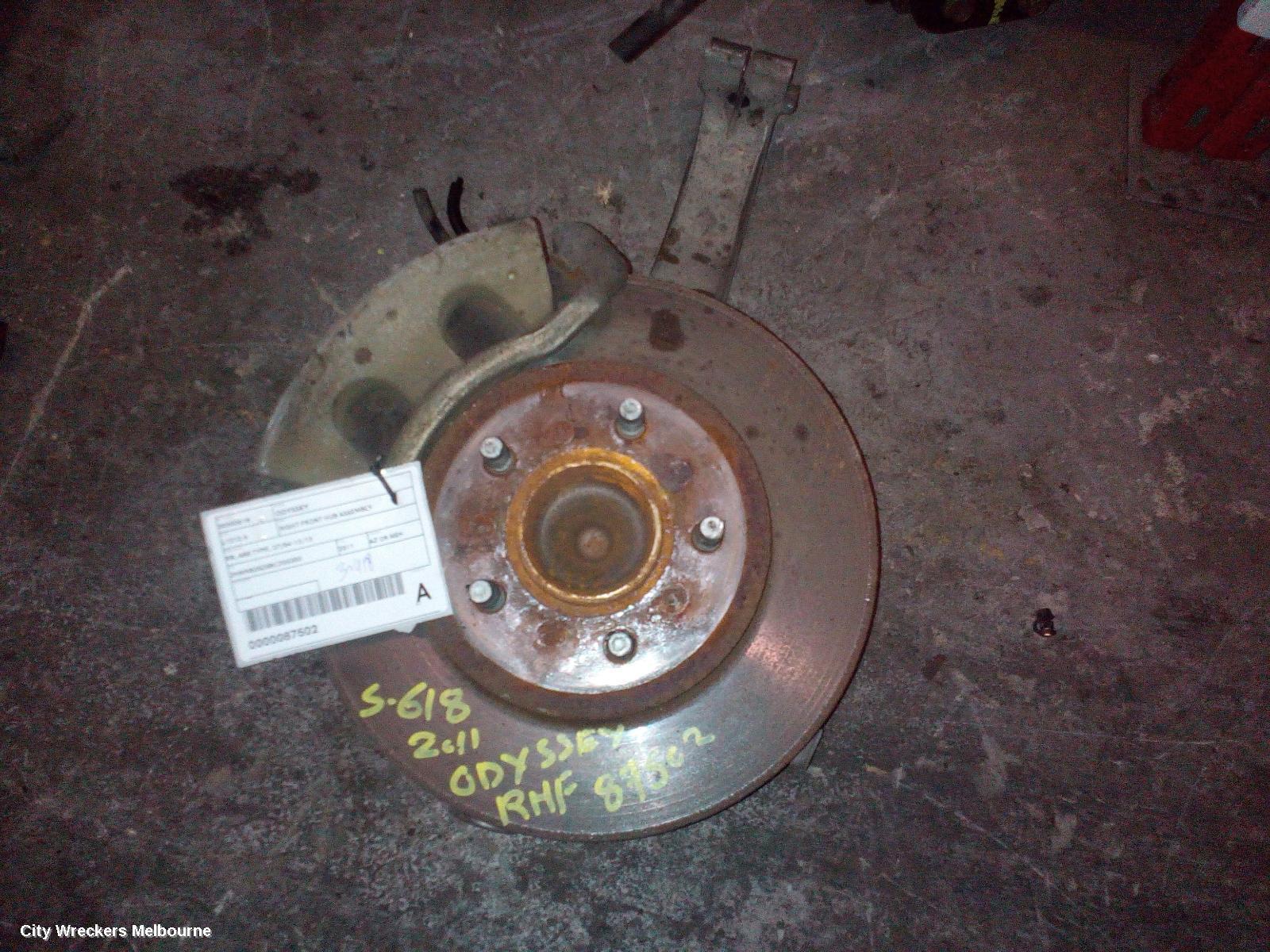 HONDA ODYSSEY 2011 Right Front Hub Assembly