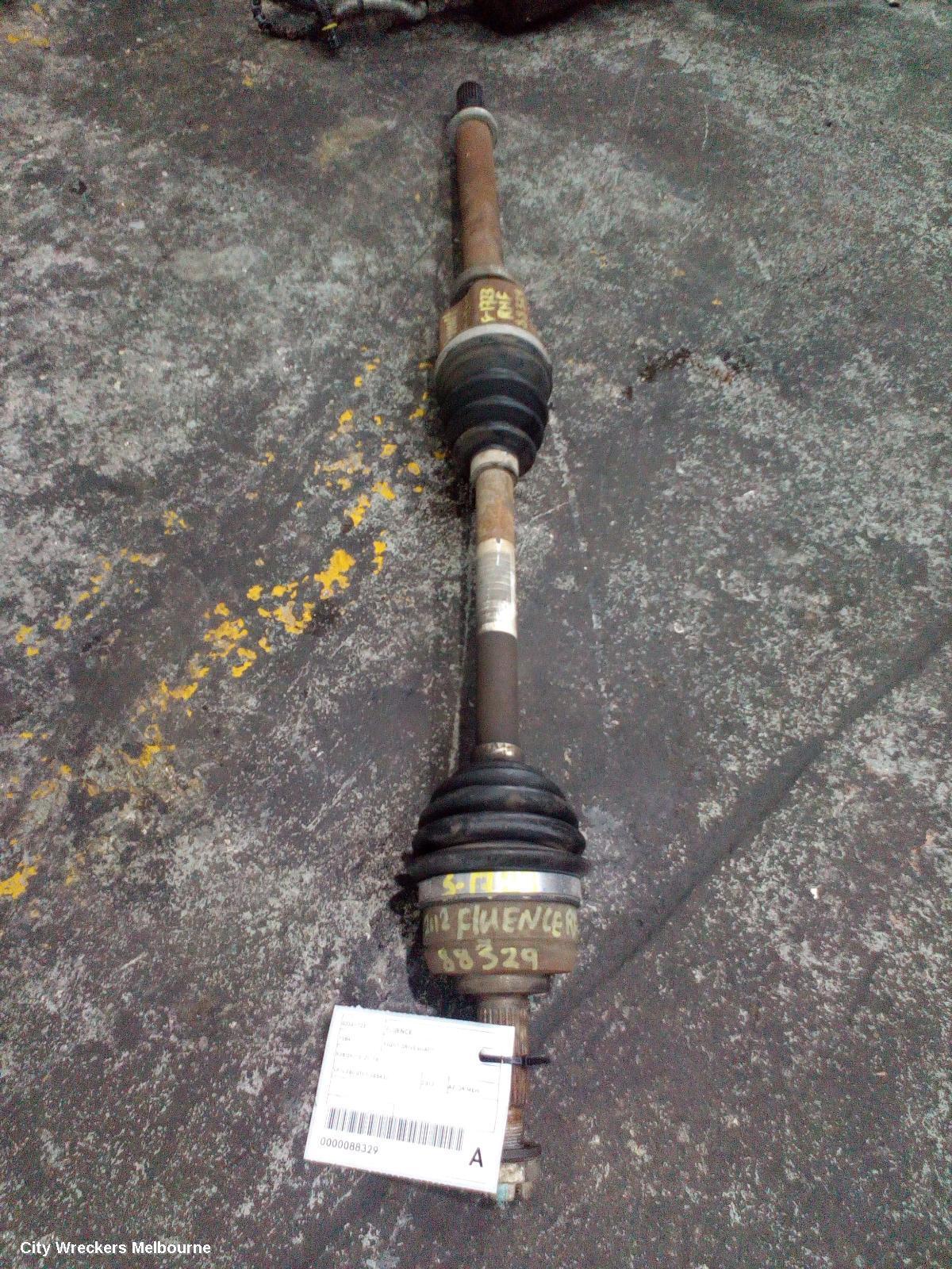 RENAULT FLUENCE 2012 Right Driveshaft