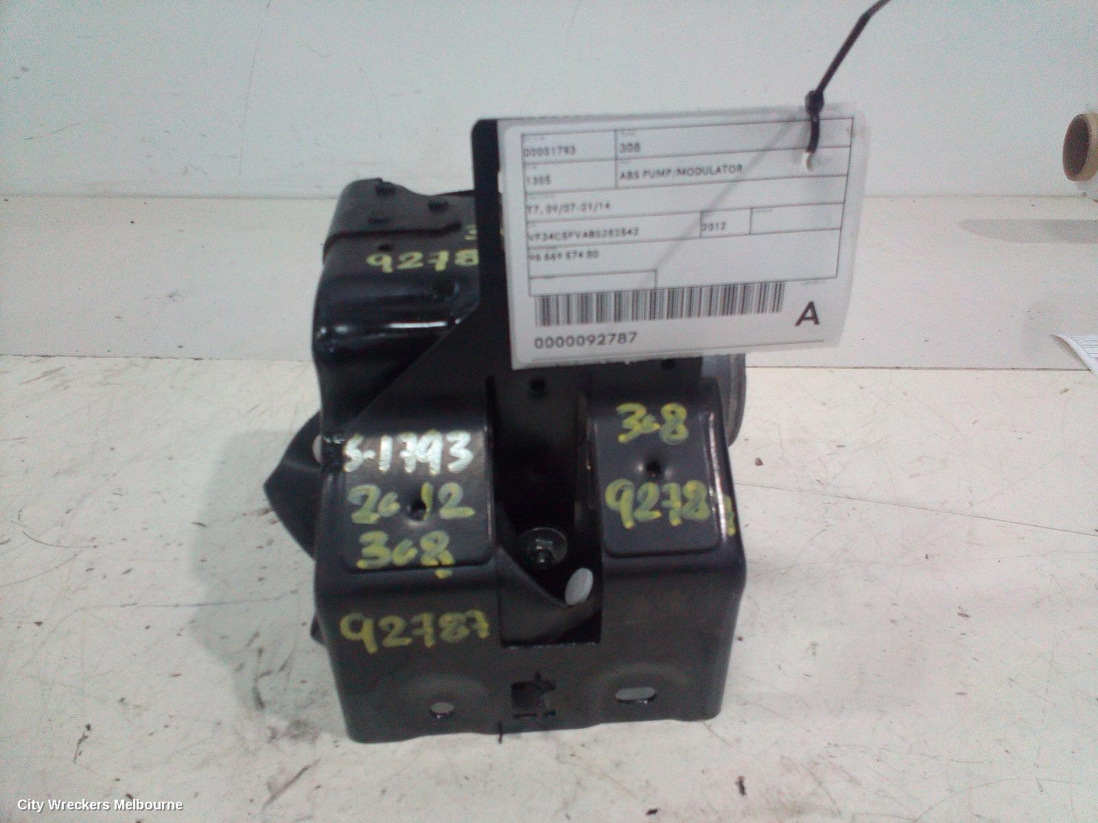 PEUGEOT 308 2012 Abs Pump/Modulator