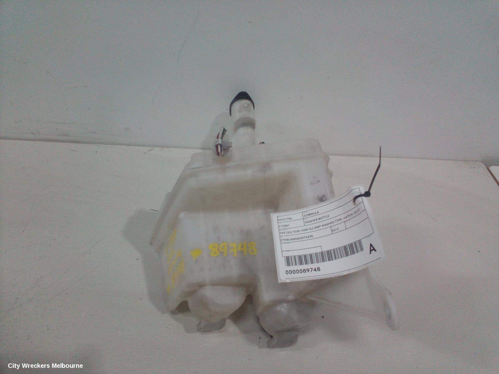 TOYOTA COROLLA 2012 Washer Bottle