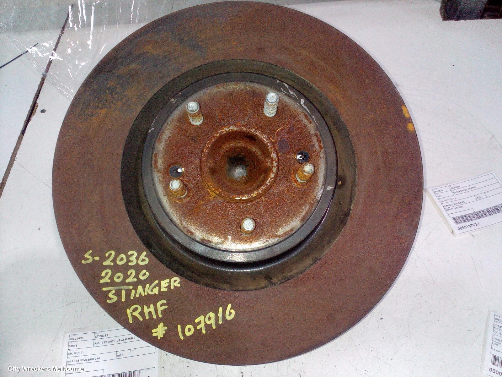 KIA STINGER 2020 Right Front Hub Assembly