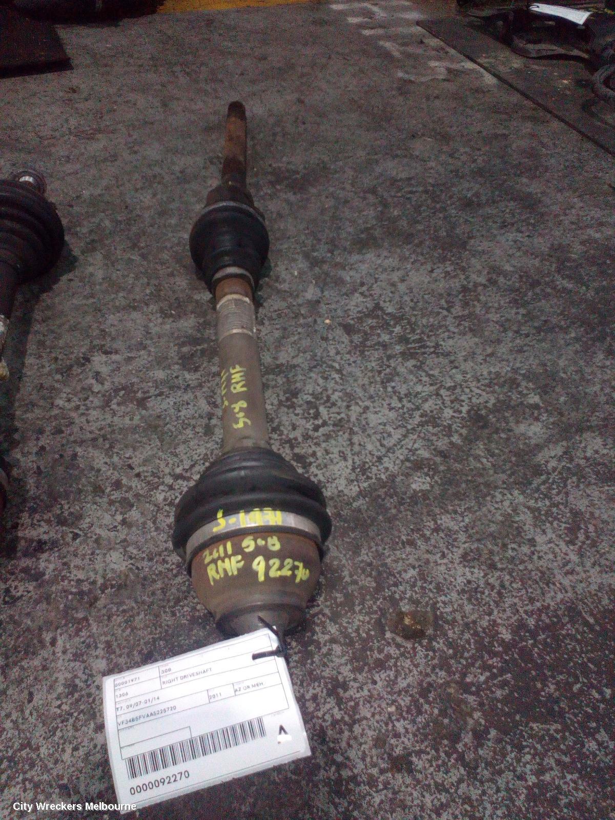 PEUGEOT 308 2011 Right Driveshaft