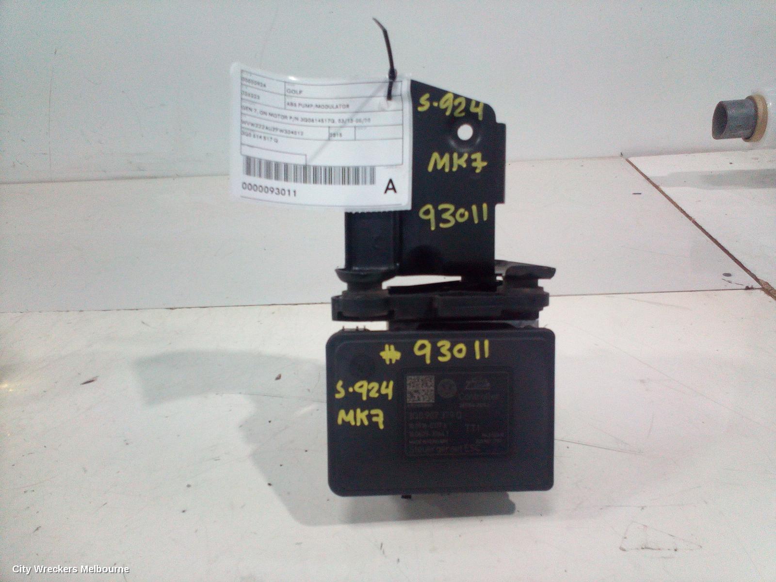 VOLKSWAGEN GOLF 2015 Abs Pump/Modulator