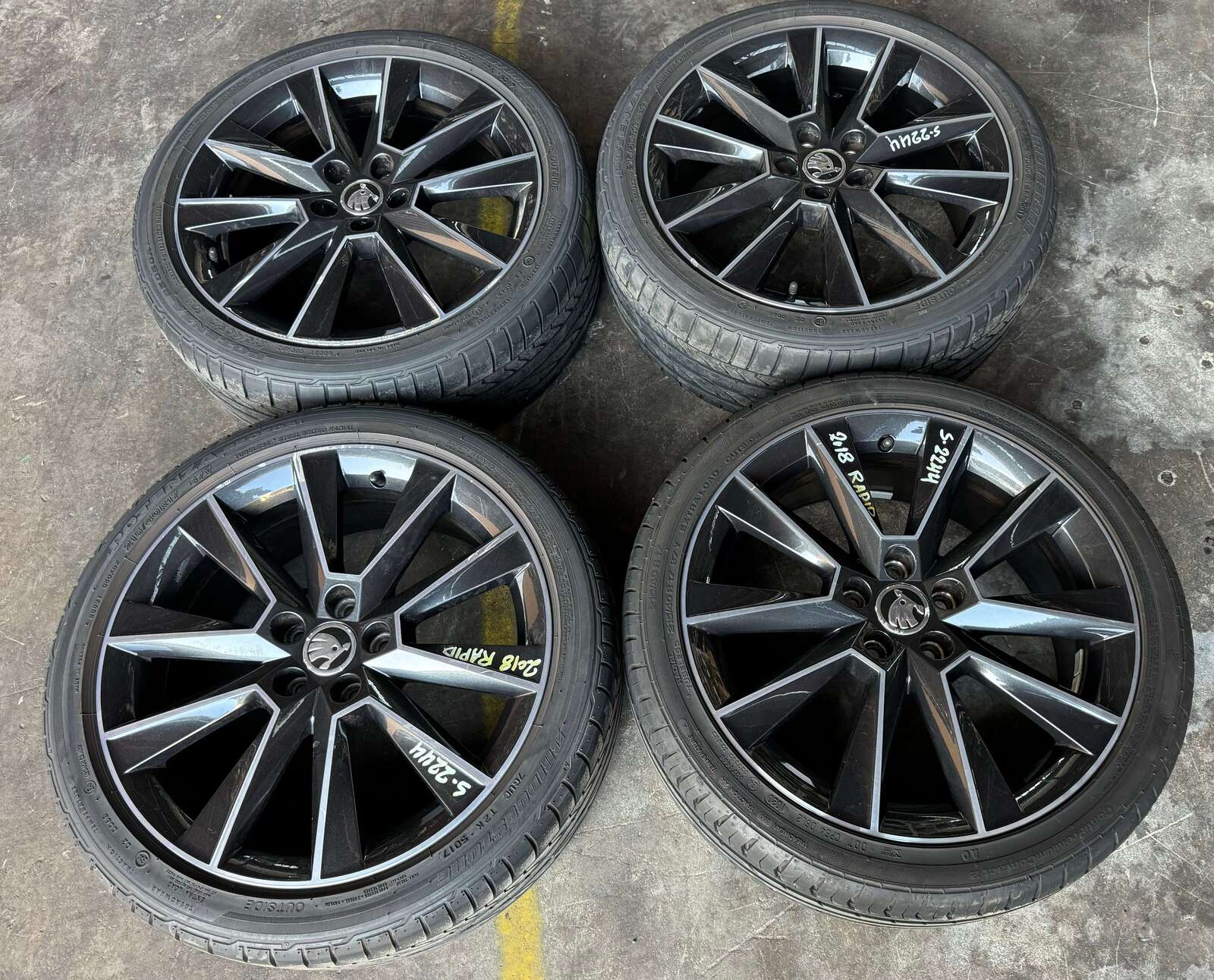 Set of Alloy Wheels to suit SKODA RAPID 2014 ~ 2020